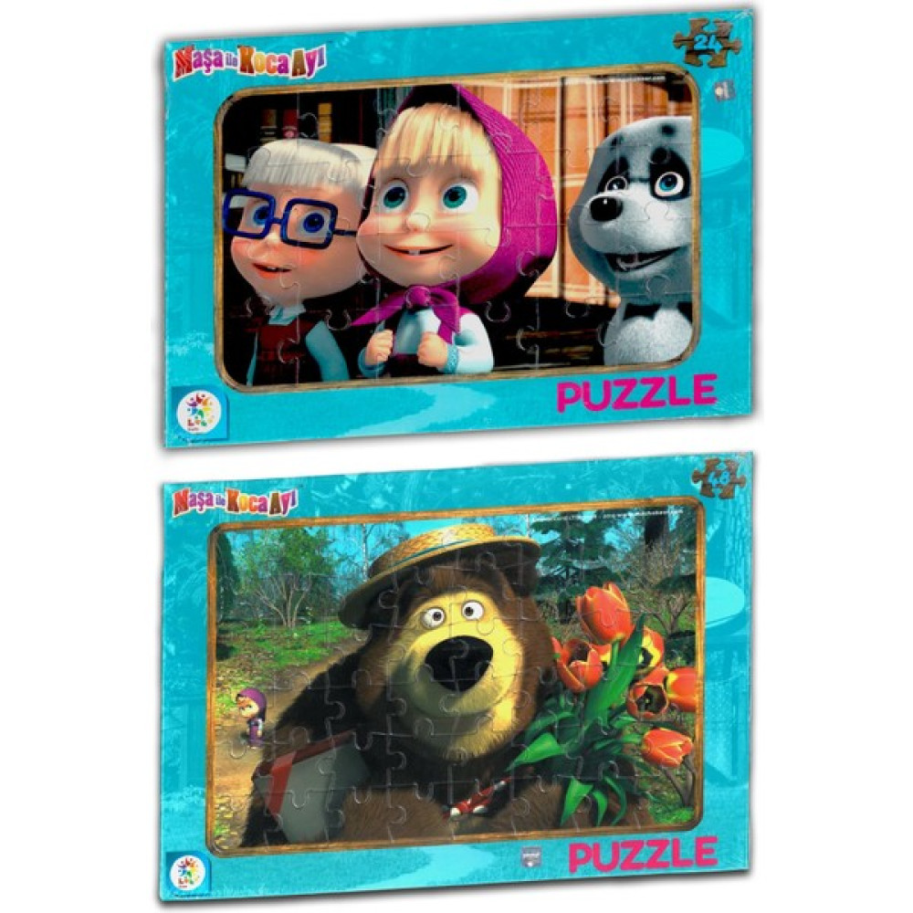 Laço Kids Maşa ile Koca Ayı 2'li Lisanslı Frame Puzzle/yapboz (24+48 Parça) Eğitici Oyuncak Fiyatı