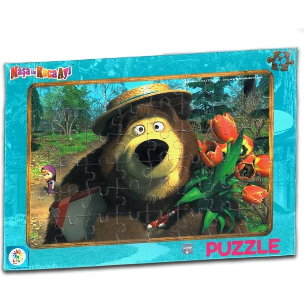 Laço Kids Maşa ile Koca Ayı Lisanslı Frame Puzzle/yapboz (48 Parça) Eğitici Oyuncak Fiyatı