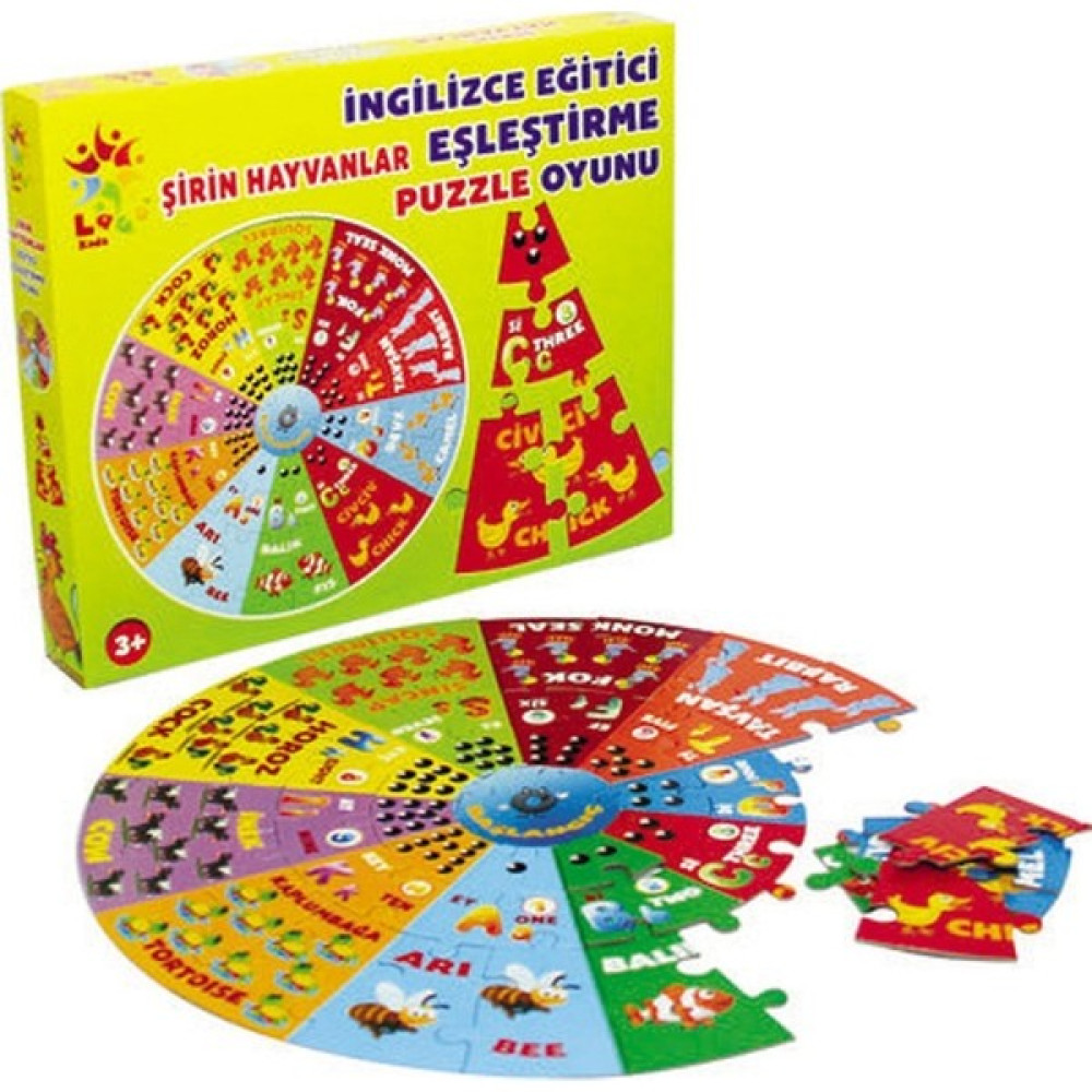 Laço Kids Şirin Hayvanlar İngilizce Eğitici Puzzle Eğitici Oyuncak Fiyatı