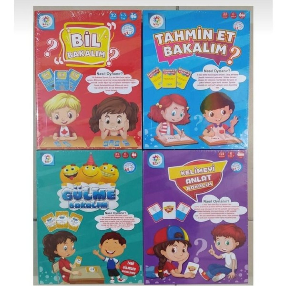 Laço Kids Tahmin Et Bakalım+Gülme Bakalım+Kelimeyi Anlat Bakalım+Bil Bakalım 4lü Set Oyun Takımları Fiyatı