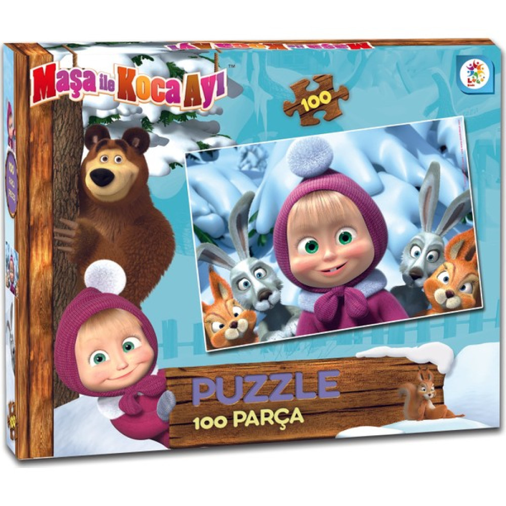 Laço Masha Koca Ayı 100 Parça Çocuk Puzzle Eğitici Oyuncak Fiyatı