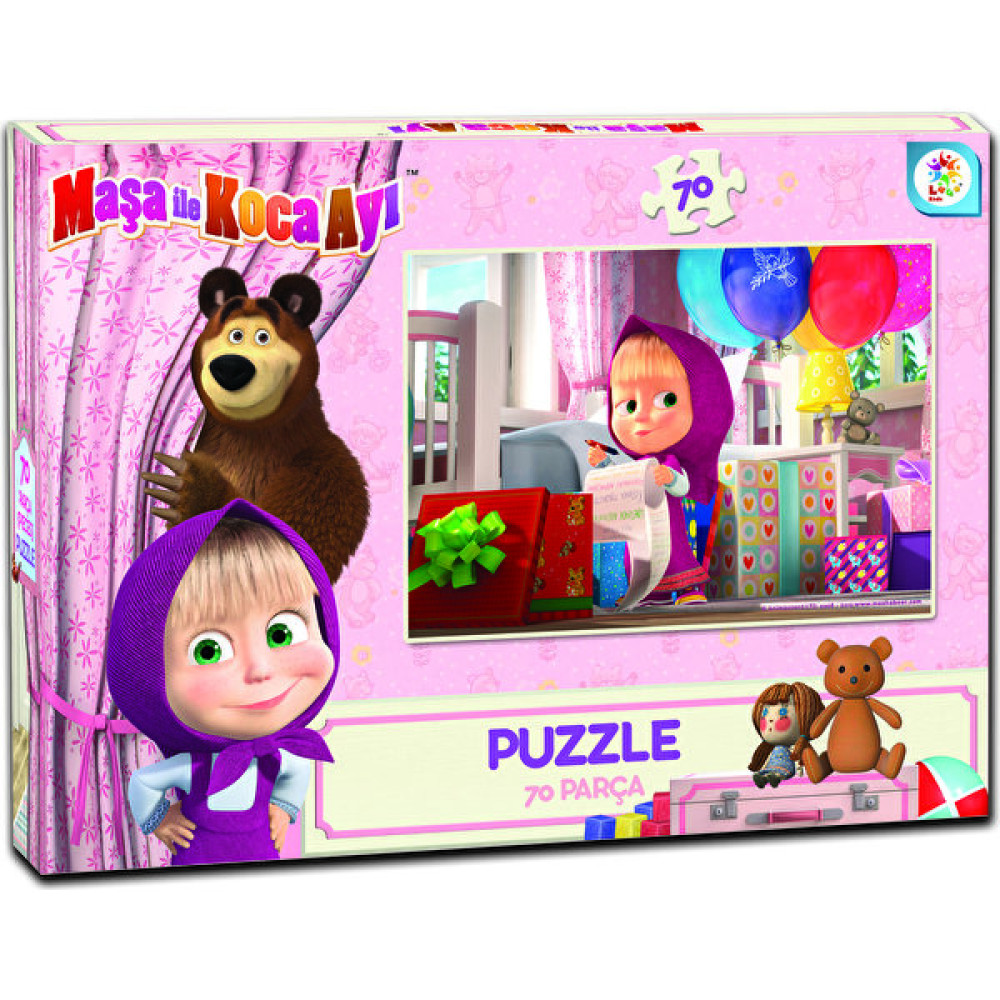 Laço Masha Koca Ayı 70 Parça Çocuk Puzzle Eğitici Oyuncak Fiyatı