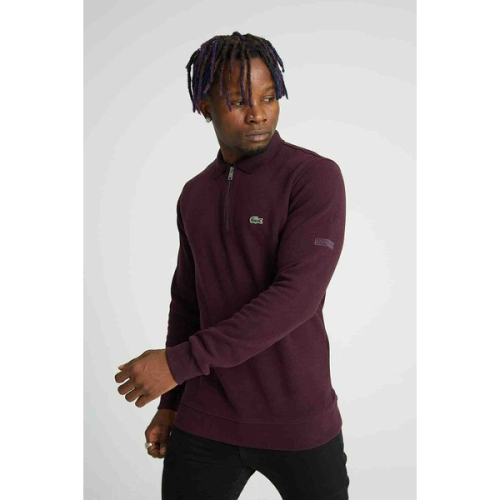 Lacoste Polo Yarım Fermuar Regular Fit Bordo Kazak Erkek Kazak & Süveter & Triko Fiyatı