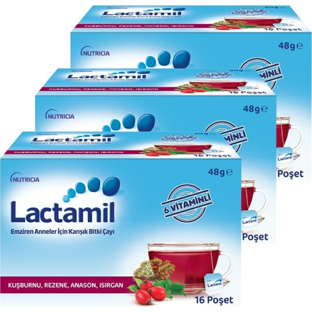 Lactamil Emziren Anneler Için Karışık Bitki Çayı 48 gr x 3 Adet Bebek Mamaları Fiyatı