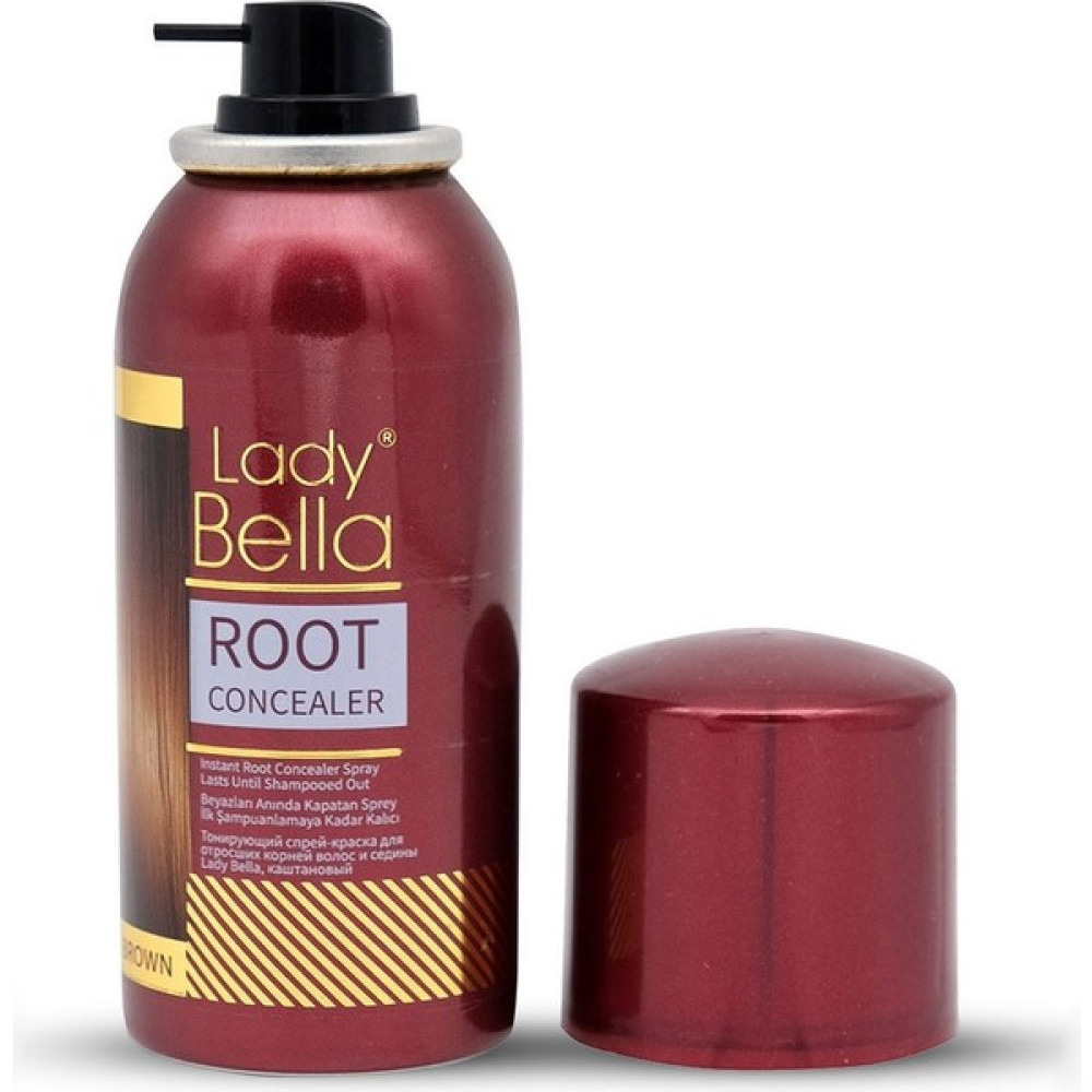 Lady Bella Saç Dipleri İçin Kapatıcı Sprey Boya - Brown 100 ml Saç Boyası Fiyatı