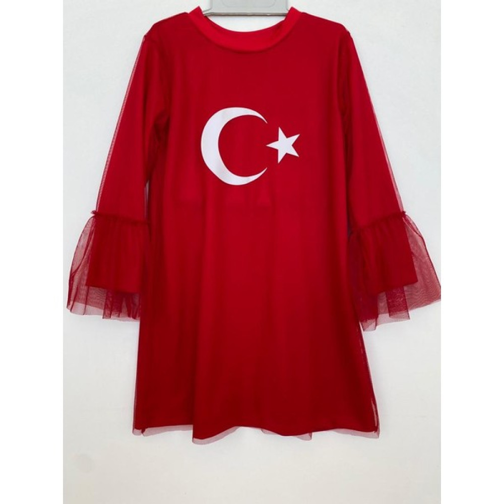 Lady Lou Kız Çocuk 23 Nisan Kostümü, 23 Nisan Gösteri Kıyafeti,kız Çocuk Elbise, Kız Çocuk Kırmızı Elbise,tül Kız Çocuk Elbise Fiyatı