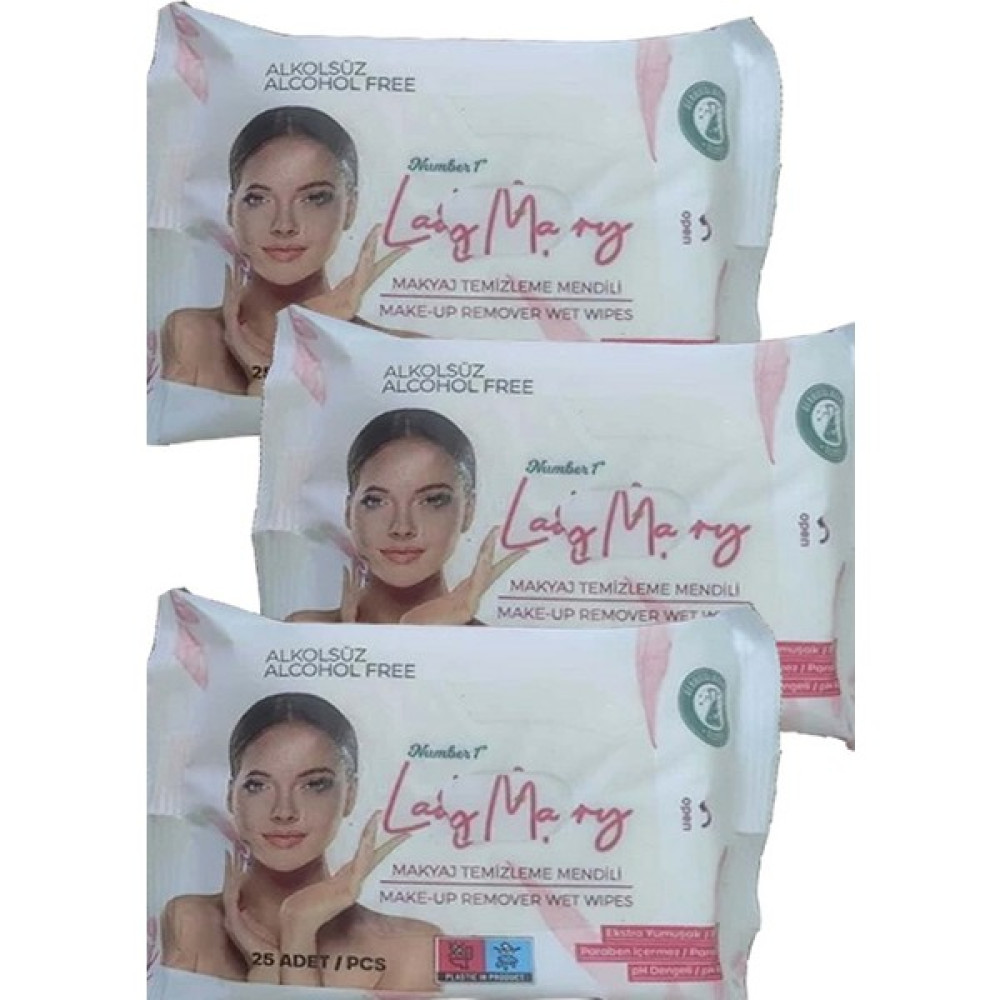 Lady Mary Makyaj Temizleme Mendili 25 Li x 3 Adet Oto Boyaları Fiyatı