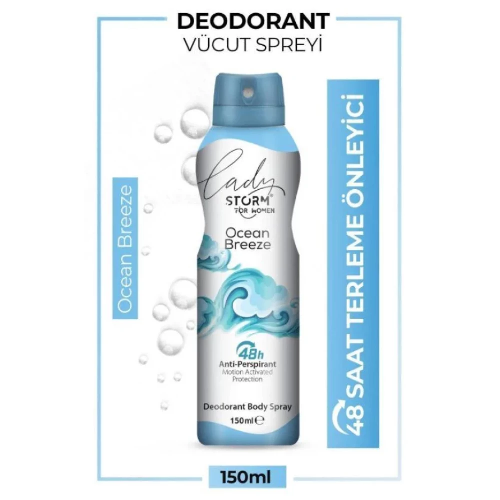 Lady Storm Kadın Deodorant Sprey Ocean Breeze 150 Ml Kadın Parfümleri Fiyatı