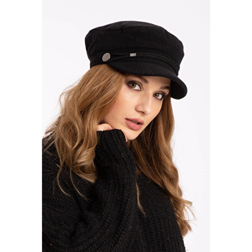 Ladycolor Kadın Kışlık Şapka Ip Aksesuarlı Kaşe Kumaş Kaptan Kasket Model Kadın Şapkası Fiyatı