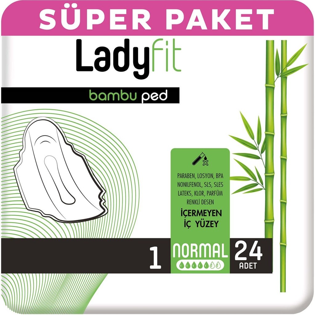 Ladyfit Bambu Ped Süper Normal 24 Ped Hijyenik Pedler ve Tamponlar Fiyatı
