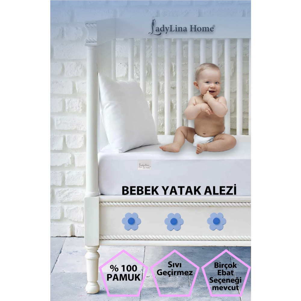 Ladylina Home %100 Pamuklu Sıvı Geçirmez Bebek & Çocuk & Tek Kişilik Yatak Koruyucu Alezi 90 x 200 Beden Alez / Yatak Koruyucu Fiyatı