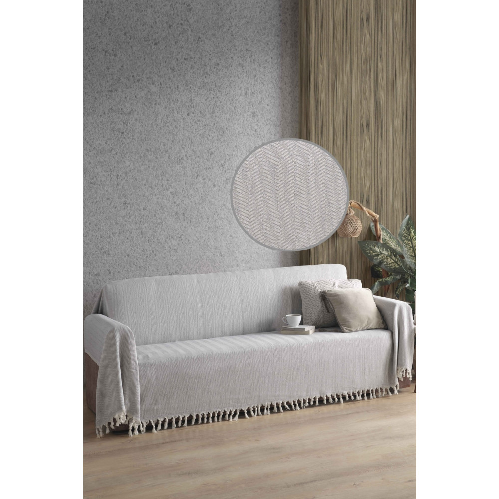 LADYNİL Naturel Koltuk Örtüsü Kolları Kaplayan Gri 180x300 Koltuk & Kanepe Örtüsü Fiyatı