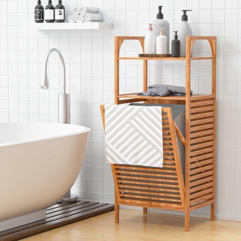Ladynur Raflı Bambu Ritz Çamaşır Sepeti & Kirli Sepeti - Naturel Sepet Fiyatı