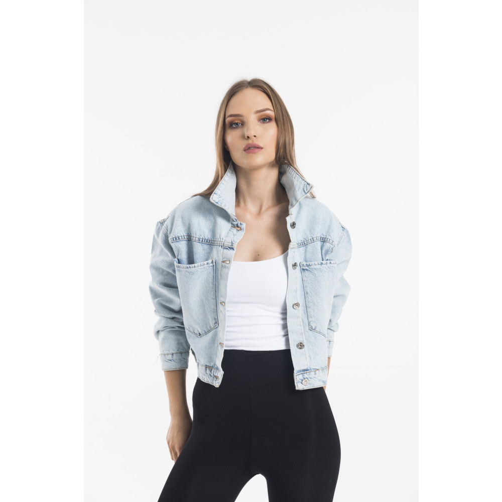 ladyzey Kadın Mavi Büyük Cepli Denim Ceket M Beden Bayan Ceket Fiyatı