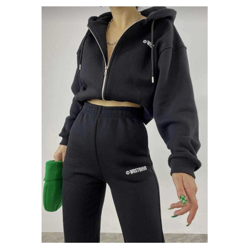 LAFARY OUTDOORS Collection Wrst Baskılı Fermuarlı Eşofman Takım Siyah S Beden Kadın Eşofman Fiyatı