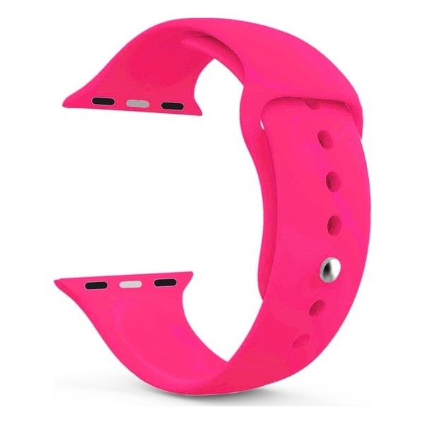 Laggır Apple Watch Edition 42MM Uyumlu Kordon Yumuşak Lüx Silikon Saat Kordonu 42/aa--Koyu Pembe - Koyu Pembe Diğer Fiyatı