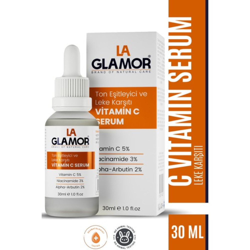 Laglamor Cilt Aydınlatıcı ve Leke Karşıtı (%5 Vitamin C %3 Niacinamide %2 Alpha – Arbutin) C Vitamin Serum 30 ml Anti-Aging / Yaşlanma Karşıtı Fiyatı