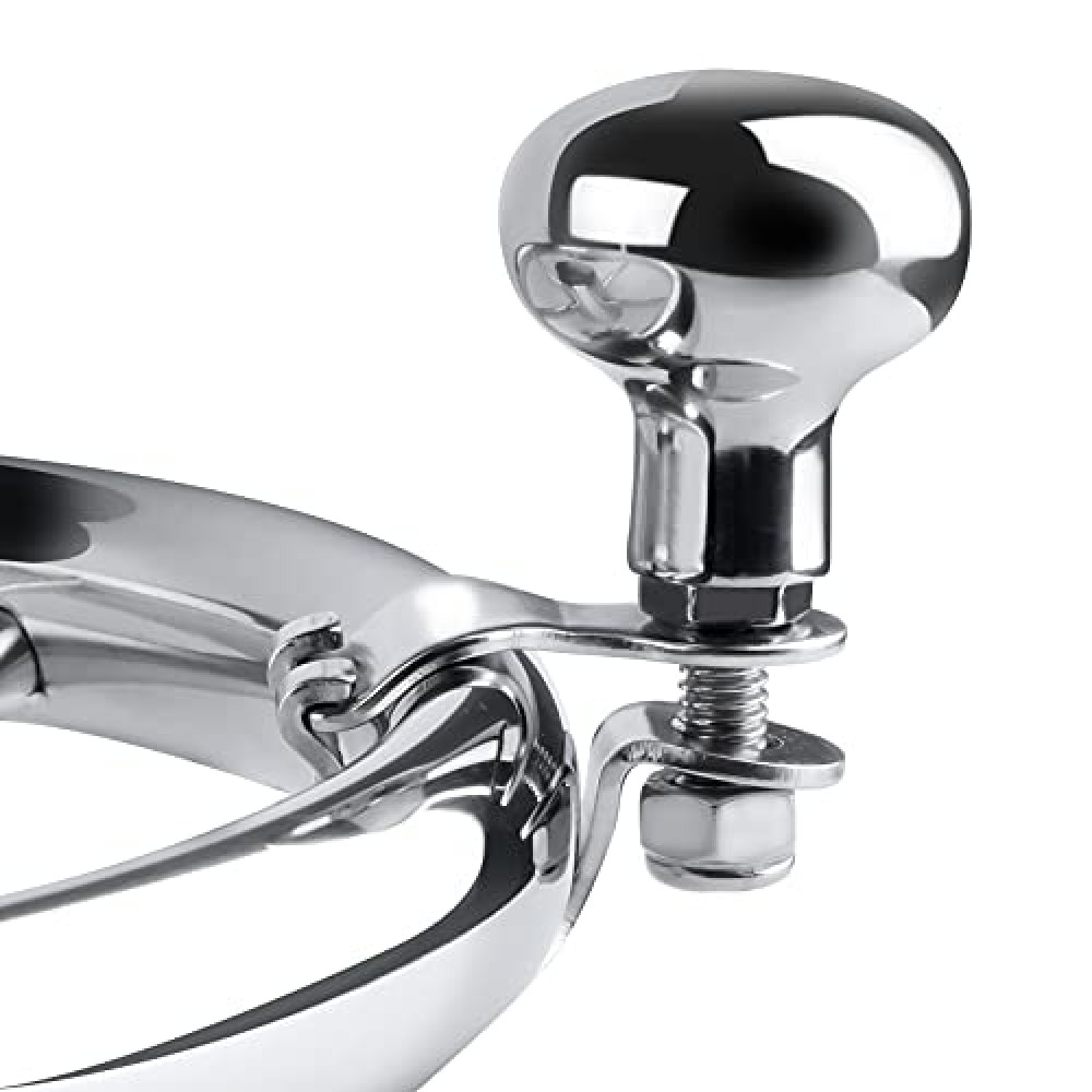 Lagre Boat Steering Wheel Knob with Large Clamp, 316 Stainless Steel Marine Sport Maneuvering Konb Steering Spinner Knob Lagre Clamp-on 1" to 1-3/4" Wheel Suicide Knob Swivel (7300S3)
