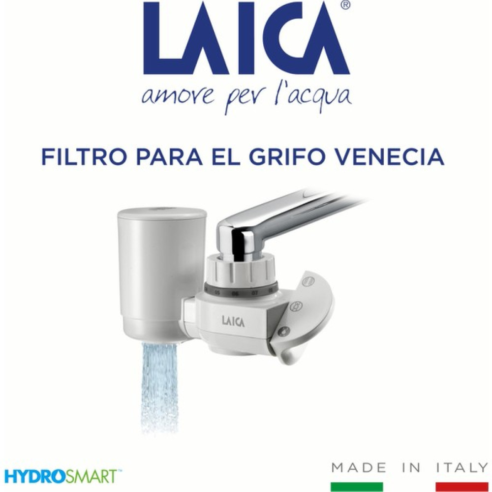 LAICA Venezia Akıllı Filtreli Su Arıtmalı Aktif Karbon & Fiber Mebran Filtreli Musluk Aparatı, Çelik Spor Su Şişesi Hediyeli - Siyah Bataryalar & Musluklar Fiyatı