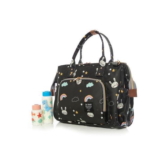 Lal Baby Baggage Bag Siyah Omuz Askılı Anne Bebek Bakım Çantası