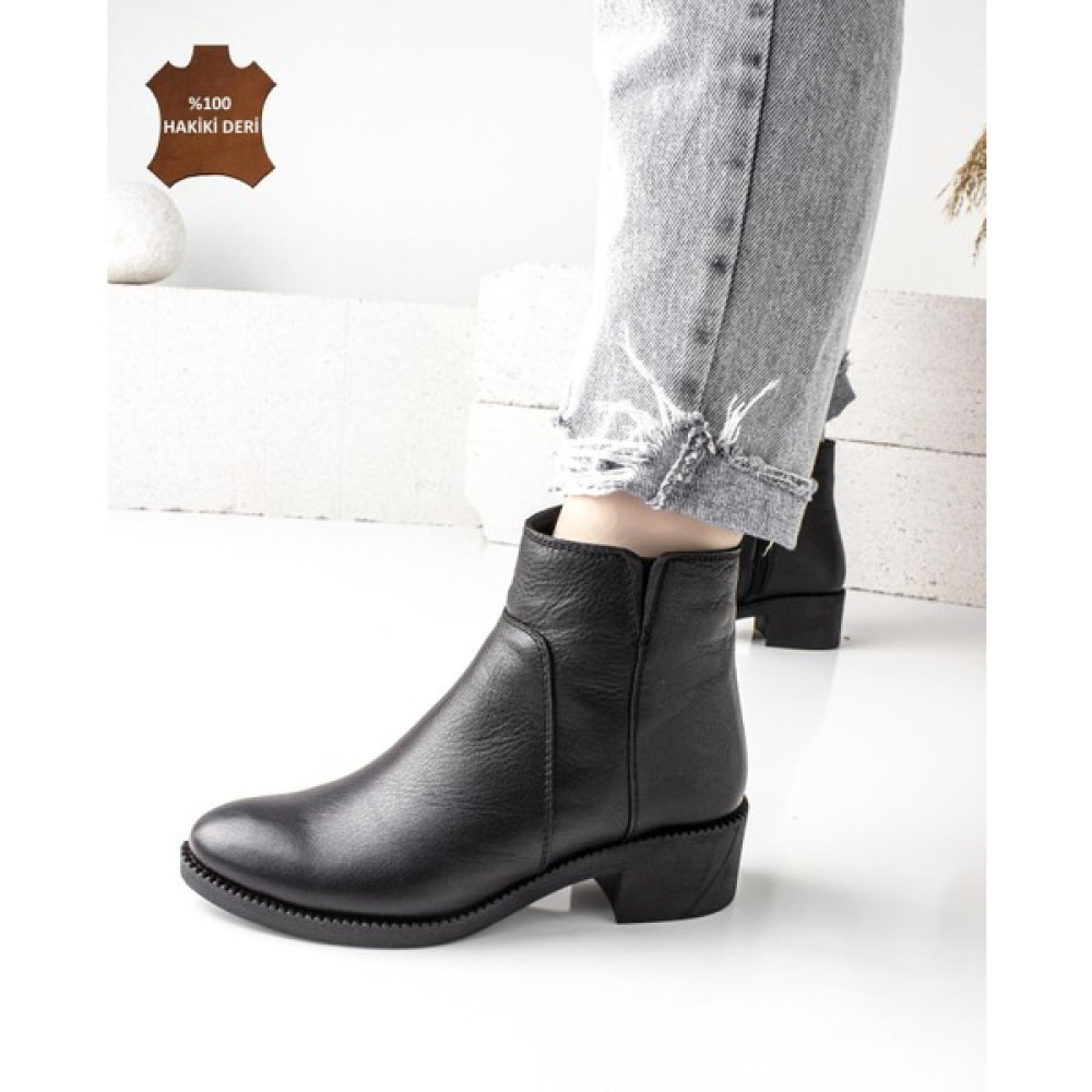 Lal Shoes & Bags Lonut Kadın Deri Topuklu Bot Rahat Taban Kadın Botları Fiyatı