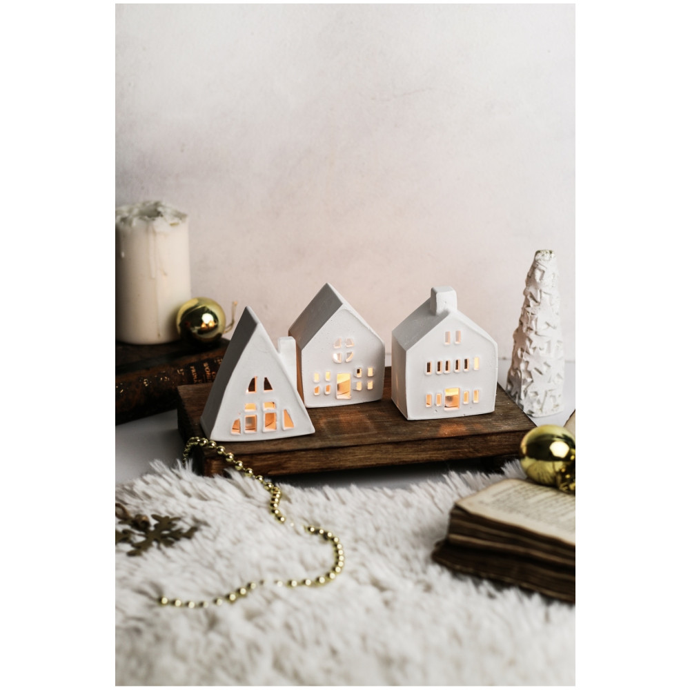 LALEZEN HOME 3lü Ev Mumluk Dekoratif Beton Mumluk Tealight Mumlar Dahildir Şamdan Fiyatı