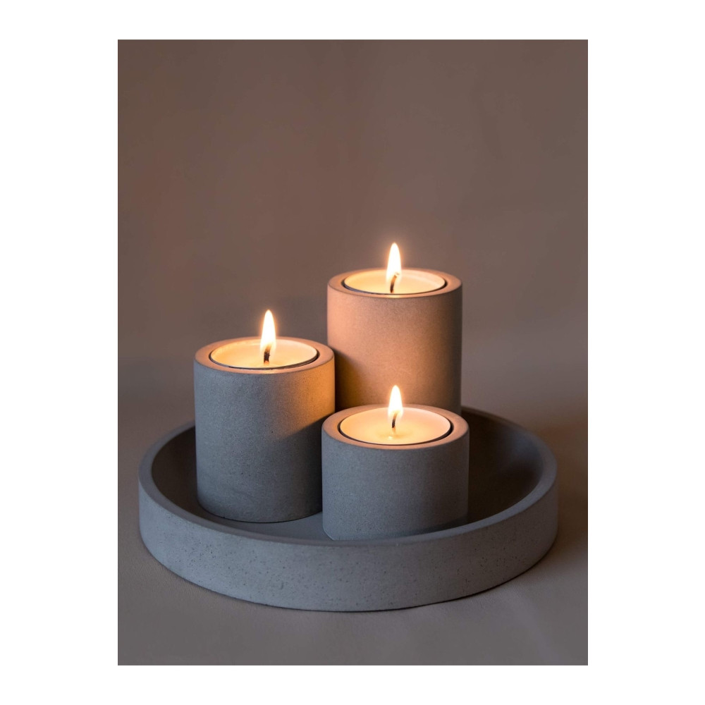 LALEZEN HOME Beton Tepsili Mum Set (TEALİGHT MUM HEDİYEMİZ) Dekoratif Mum Fiyatı