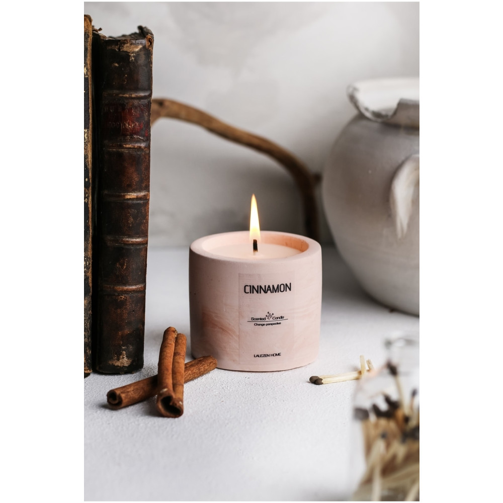 LALEZEN HOME Cinnamon Beton Mum Dekoratif Mum Fiyatı