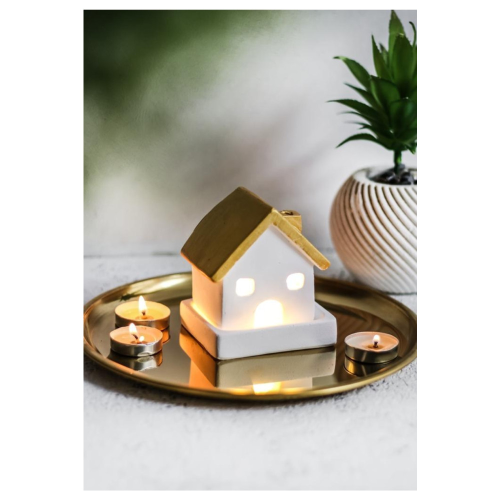LALEZEN HOME Dekorasyon Gold House Ev ( Mum Hediyeli ) Obje Fiyatı