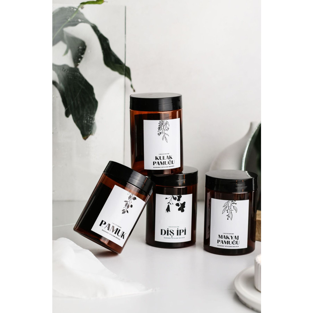 LALEZEN HOME KULAK PAMUĞU-PAMUK-MAKYAJ PAMUĞU- DİŞ İPİ MİDİ BOY BEYAZ ETİKETLİ KAVANOZ 200ML Banyo Aksesuarları Fiyatı