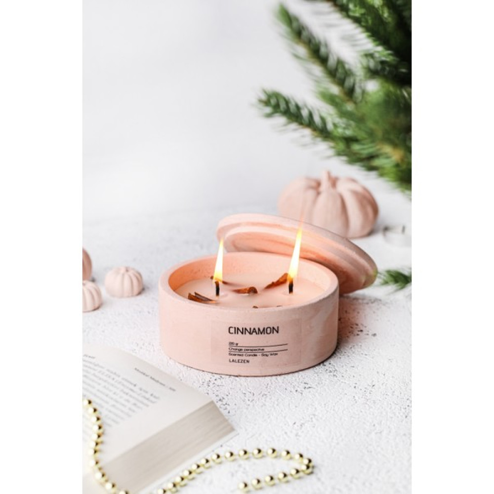Lalezen Tarçın Kokulu Mum Kapaklı - Cinnamon Candles - Renkli Dekoratif Mum Fiyatı
