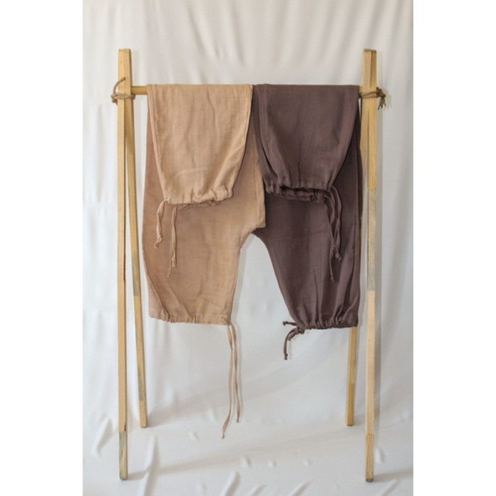 LaLoom Organics 2 Katlı Organik Pamuk Müslin Bel ve Paça Ayarlanabilir Pantolon | Soil Pantolon | Yoga Pantolonu Kadın Pantolon Fiyatı