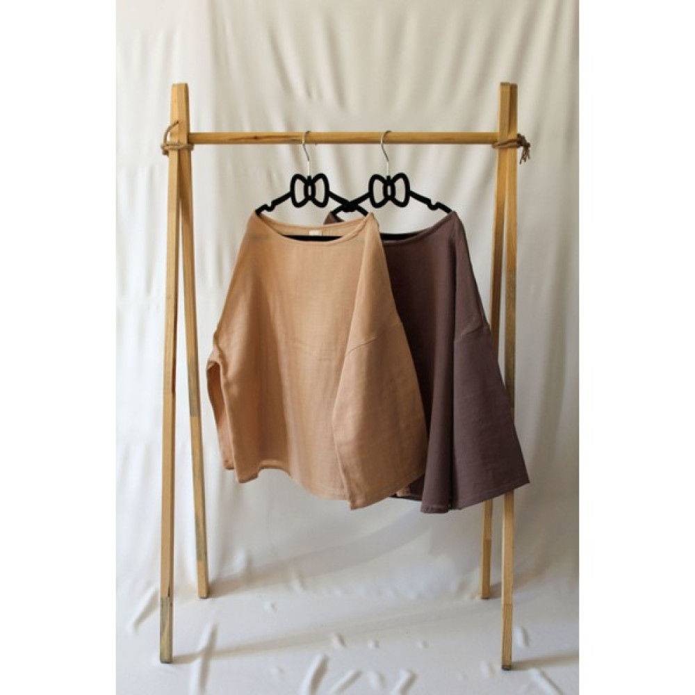 LaLoom Organics 2 Katlı Organik Pamuk Müslin Oversize Kapri Kol Bluz | Soil Bluz Bluz Fiyatı