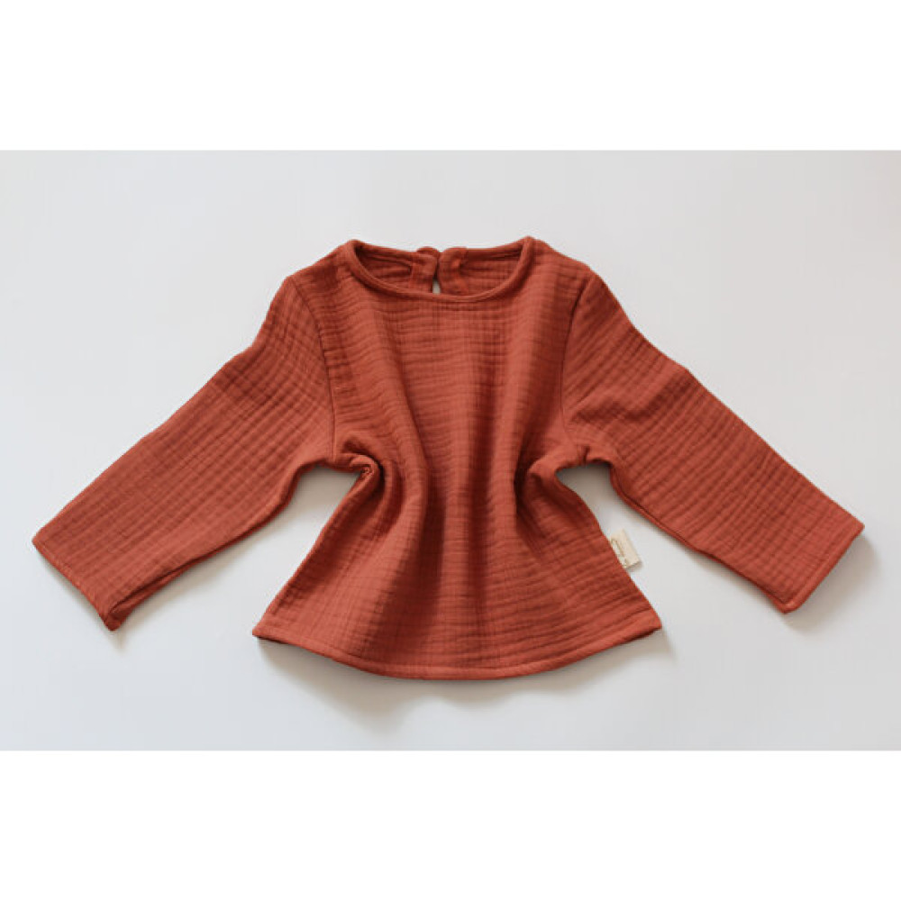LaLoom Organics 4 Katlı Pamuk Müslin Bürümcük Uzun Kollu Bluz Bebek T-shirt Fiyatı