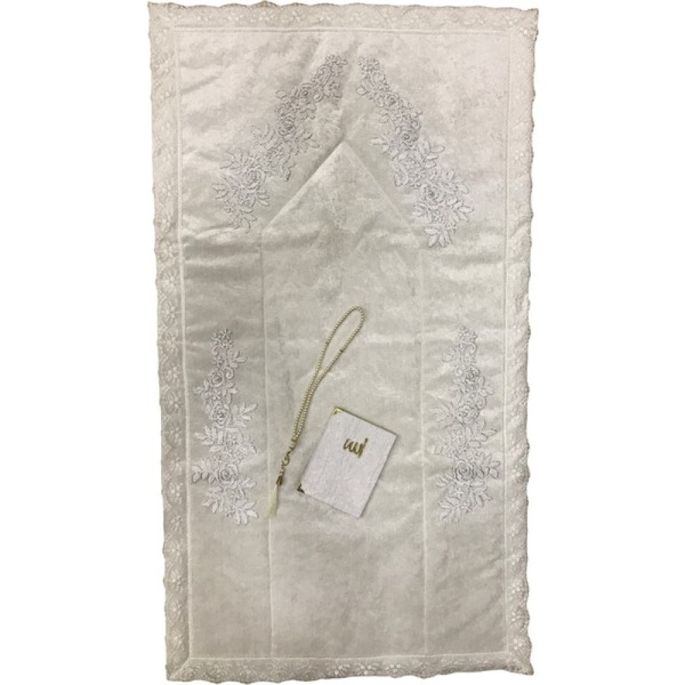 Lamazi Home Lamazihome Krem Kadife Seccade Seti 70 x 120 cm Seccade Fiyatı