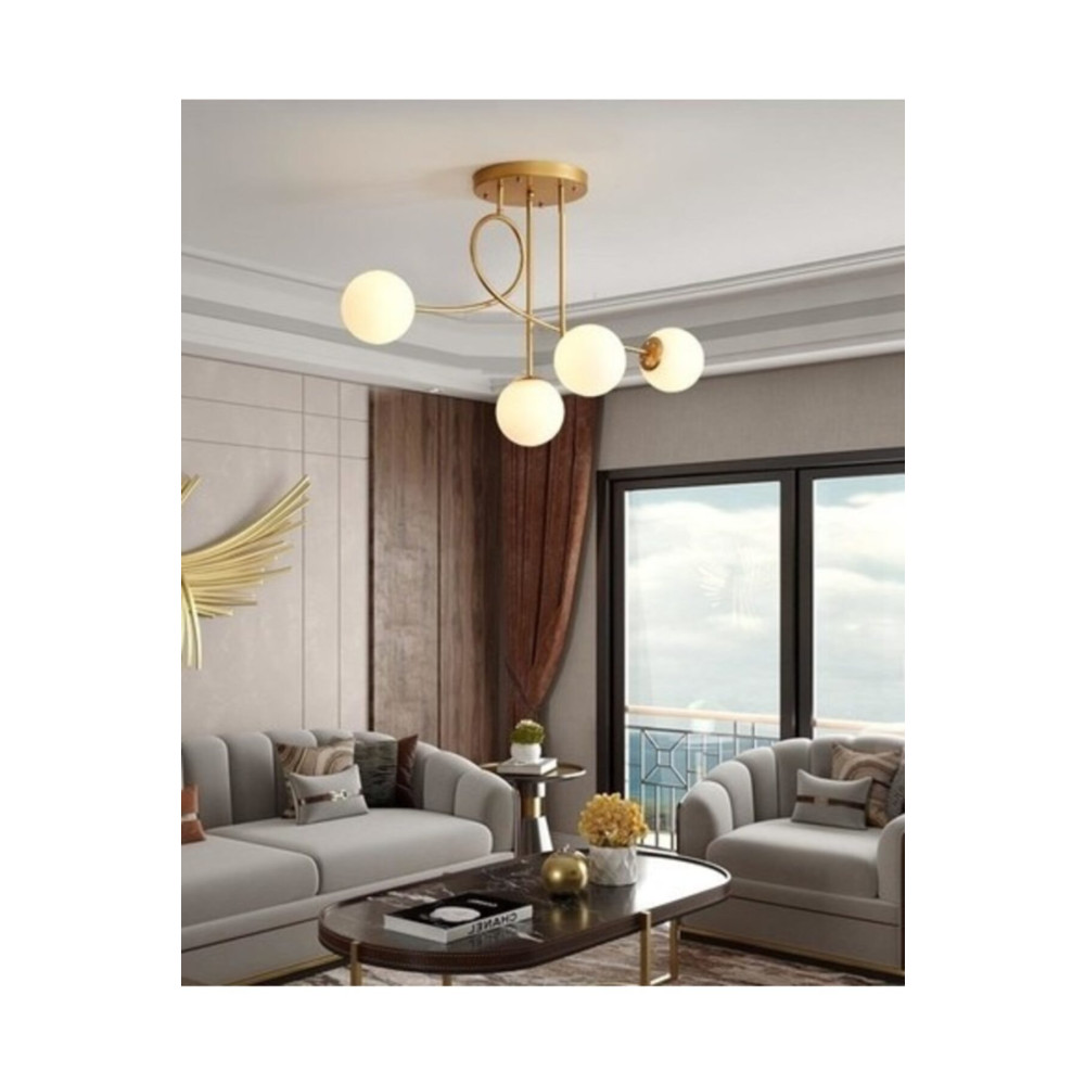 Lambadar Pare Model Modern Spor Gold 4lü Glop Beyaz Camlı Avize Avize Fiyatı