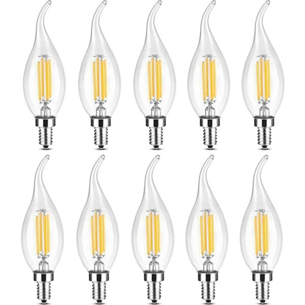 Lambam Rustik LED Ampul 4W E14 Ince Duy Gün Işığı 3200K 10 Adet Kıvrık Mum Ampul Led Aydınlatmalar Fiyatı