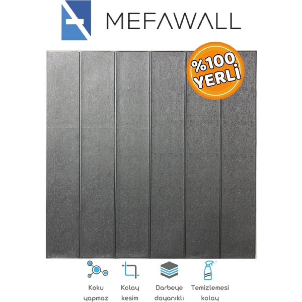 Lambiri 3D Kendinden Yapışkanlı Köpük Duvar Kağıdı Duvar Paneli - Gri - 70 x 70 cm Duvar Kağıdı Fiyatı