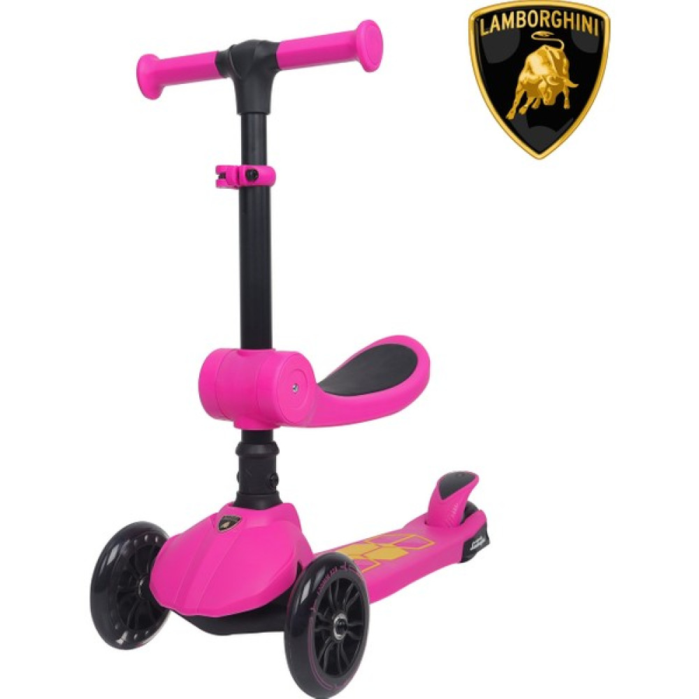 Lamborghini Lisanslı L5 2in1 Katlanabilir Oturaklı Işıklı 3 Tekerlekli Çocuk Scooter Pembe Açık Hava, Deniz ve Spor Oyuncakları Fiyatı
