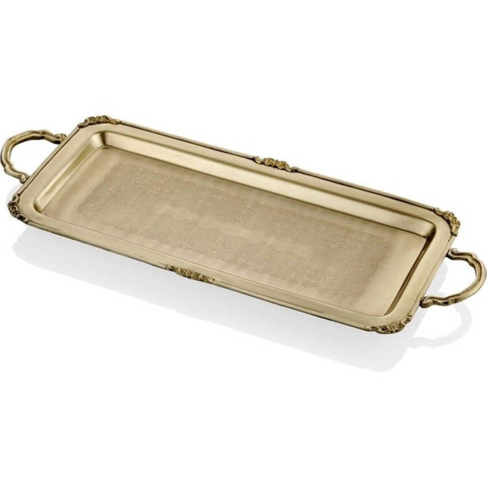Lamedore Black Pearl Sade Küçük Boy Gold Düz Tepsi 40X20X5 cm Servis Tepsisi Fiyatı