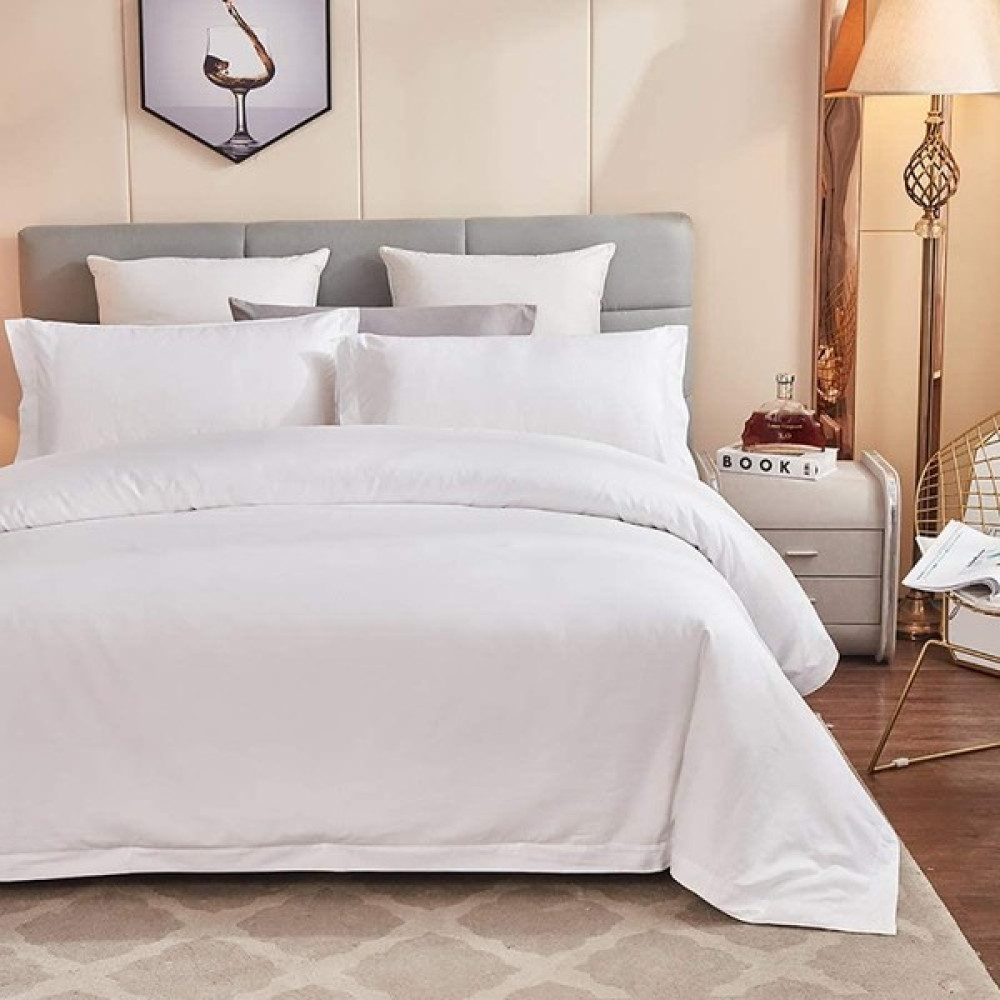 Lamfer Otel Tipi Çift Kişilik Nevresim Takımı King Çarşaf Beyaz - Renkli - 160 x 240 cm Nevresim Takımı Fiyatı