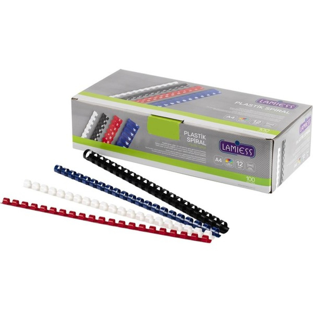 Lamiess 10 mm Plastik Spiral Siyah 100'LÜ Sarf Tüketim Malzemeleri Fiyatı