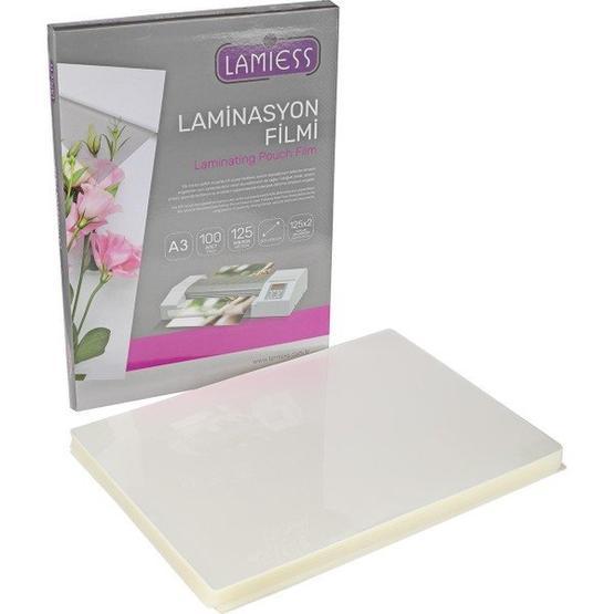 Lamiess 100'lü A-3 303x426 mm 125 Mic Polyester Laminasyon Filmi Ofis Seti Fiyatı