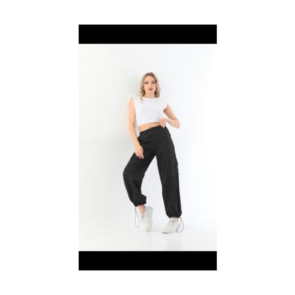 Lamir Store Bayan Paraşüt Kumaşlı Kargo Cepli ve Yandan Ceplibeli ve Paçası Lastikli Spor Model Ince Hafif Pantolon Kadın Pantolon Fiyatı