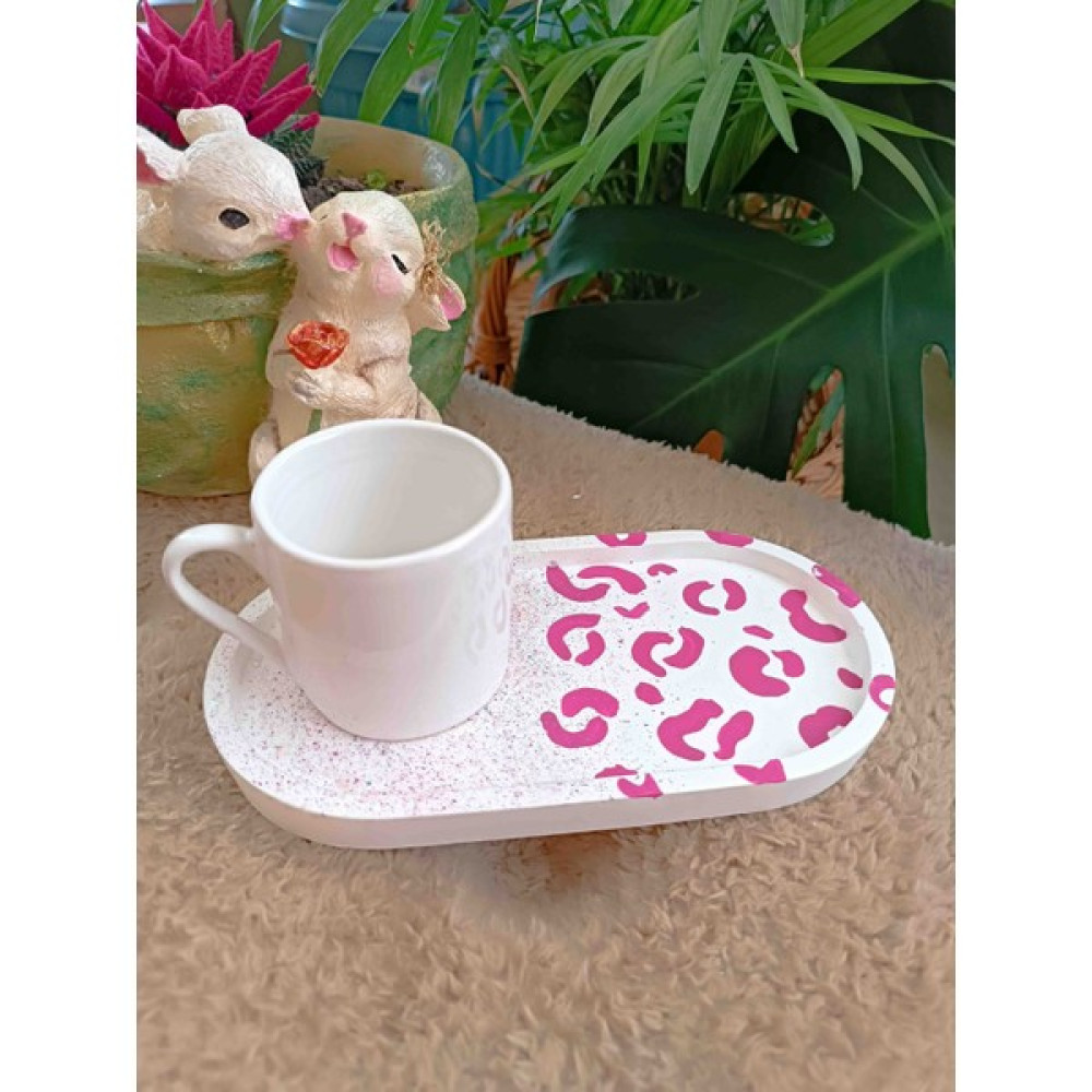 Lamira Hobi Pembe Leopar Desenli Fincan Takımı Fincan / Bardak / Kahve Takımı Fiyatı
