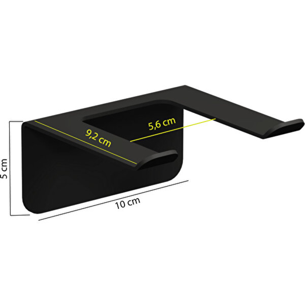 Lamizon Saç Kurutma Makinesi Tutacağı Fön Makinesi Askısı Banyo Askılık - Siyah - 10 x 5,9 cm Banyo Askılık Fiyatı