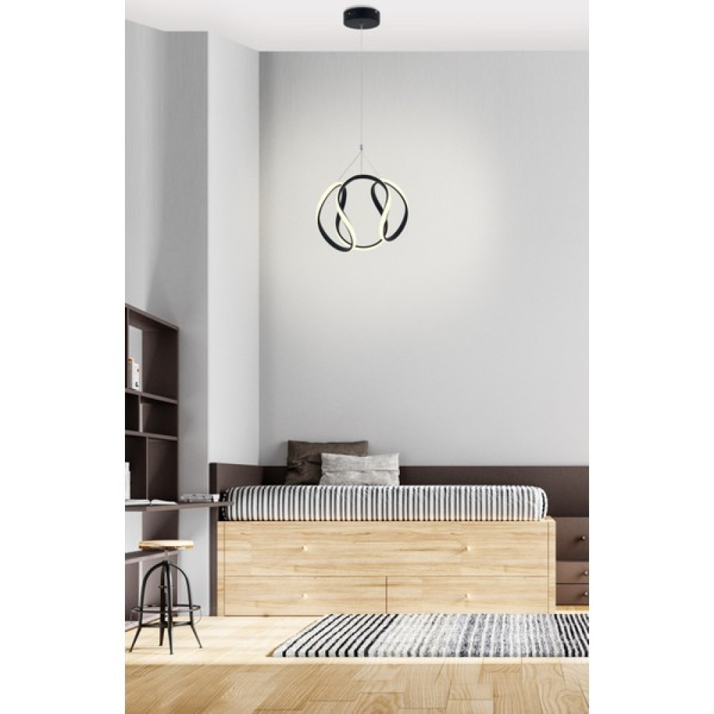 Lamore Home Buket Günışığı Ledli Antrasit Çocuk Odası Avizesi - Ahşap Avize Fiyatı