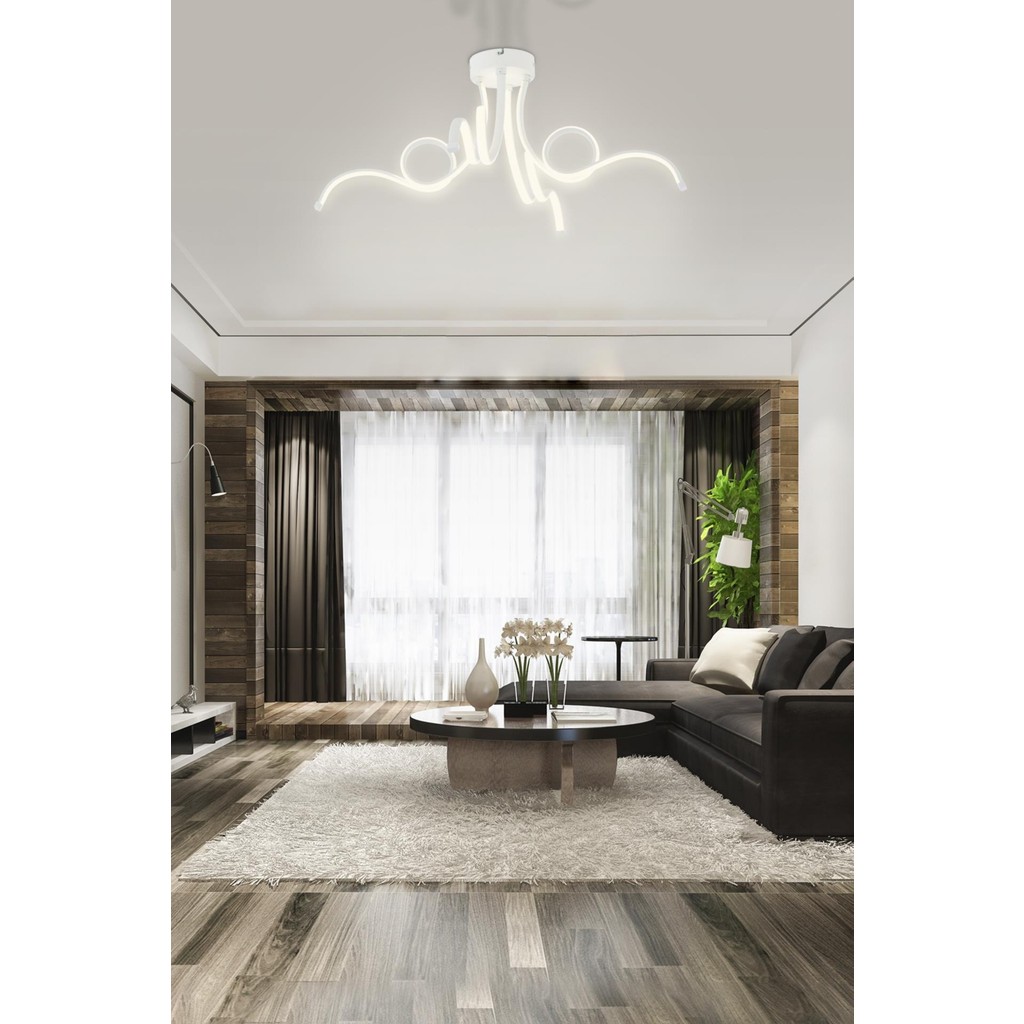 Lamore Home Lucea 3 Renkli Ledli Beyaz Renkli 4'lü Plafonyer Avize - 4 Avize Fiyatı