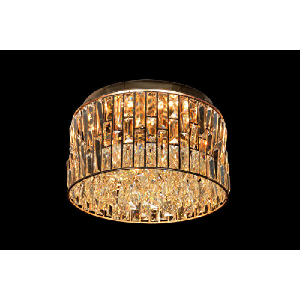 Lampa Lux Klasik Kristal Taşlı Modern Tavan Aydınlatması Avize 45CM - Sarı - 1'li Avize Fiyatı