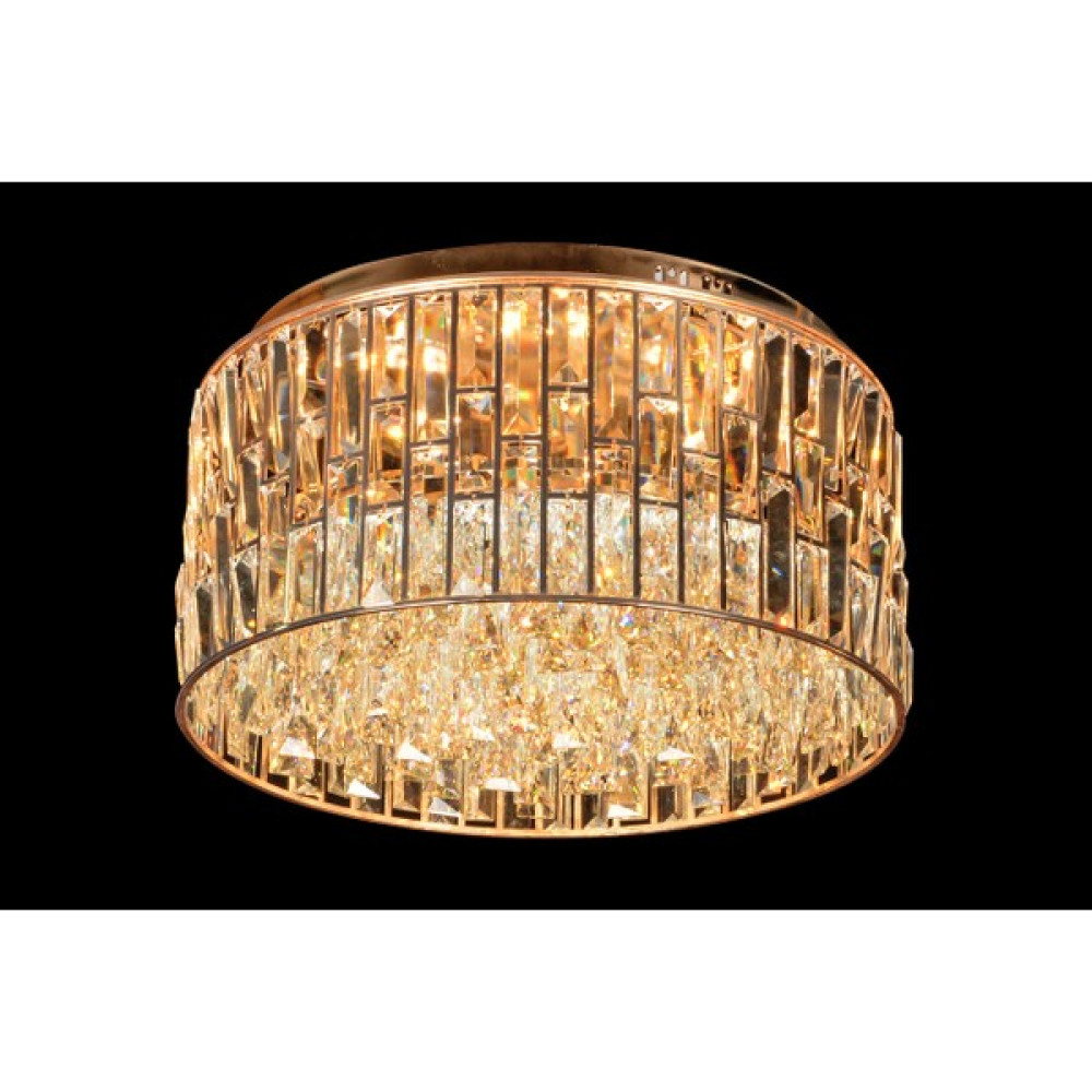 Lampa Lux Klasik Kristal Taşlı Modern Tavan Aydınlatması Avize 50CM - Krom - 6'lı Avize Fiyatı